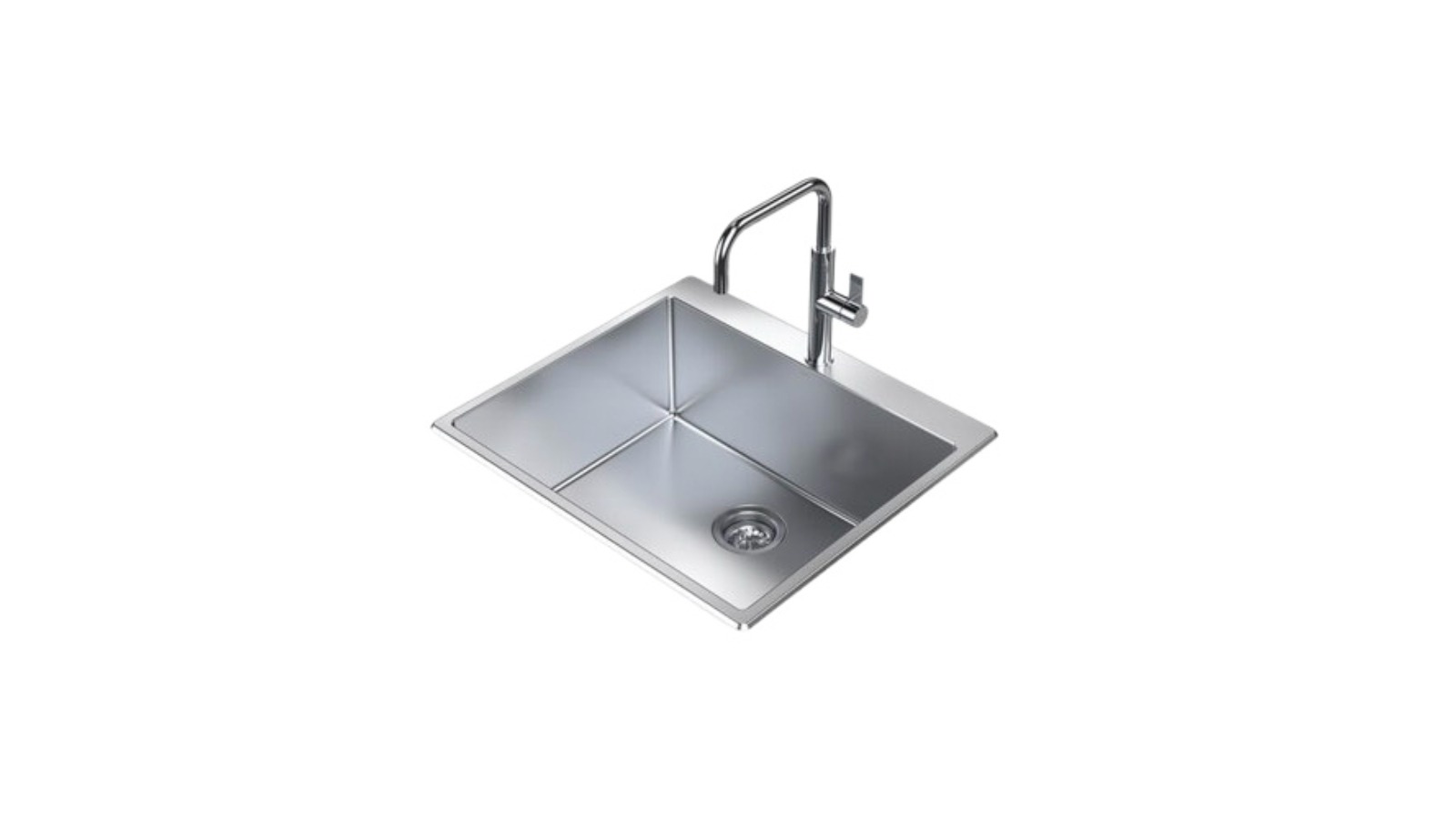 Caroma Urbane II 70L 1 Tap Hole Flushline Tub - Stainless Steel