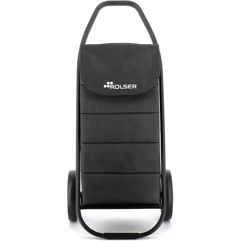 Rolser COM Tweed Polar 2 Big Wheel 53 Litre Shopping Trolley - Black