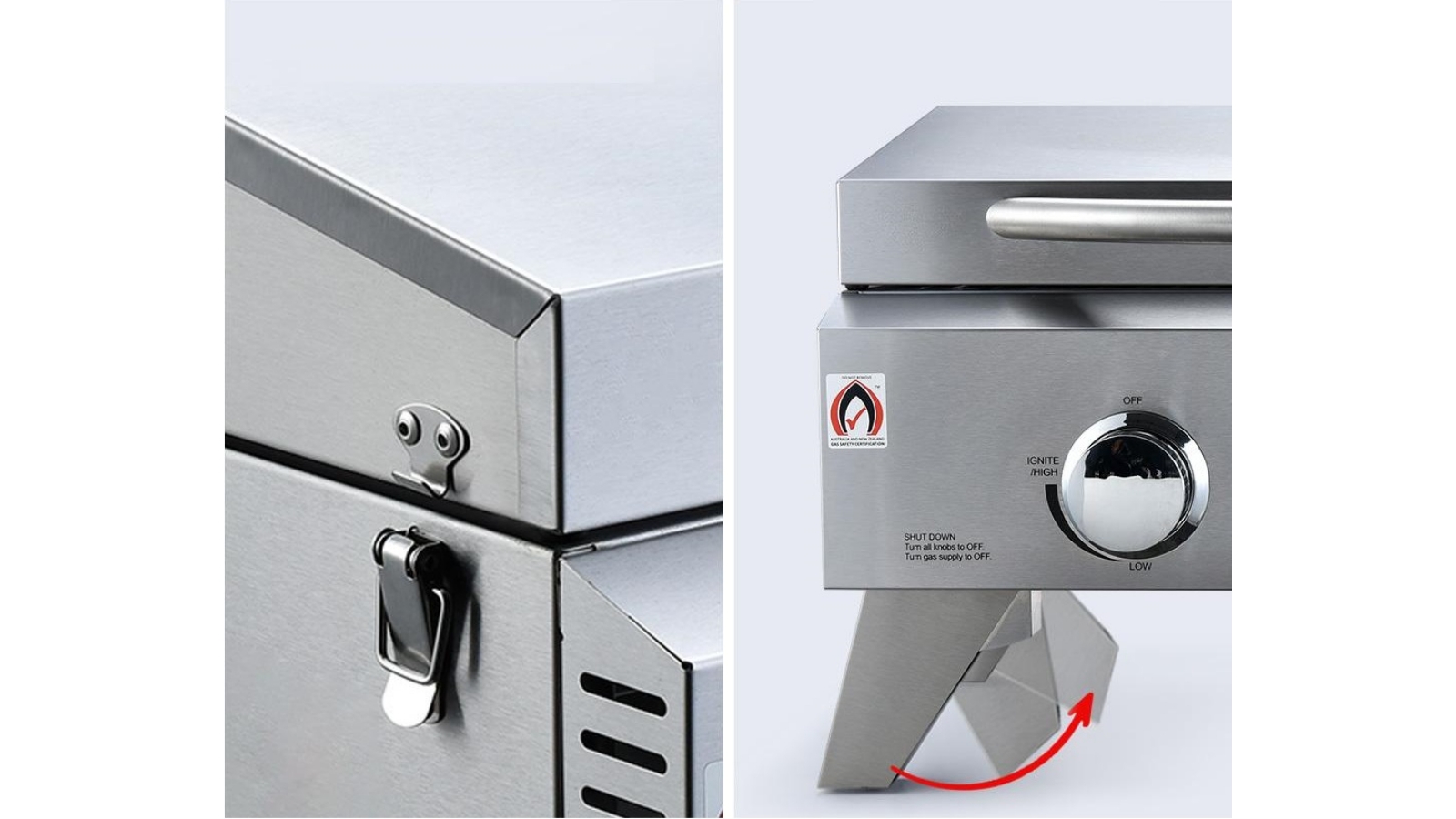 EuroGrille 2Burner Stainless Steel Portable Gas BBQ Grill Harvey Norman