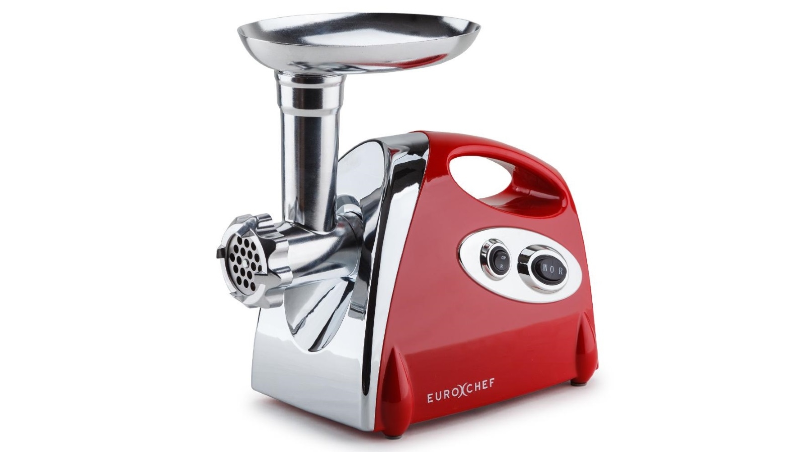 EuroChef MG500 1800W Stainless Steel Electric Sausage Filler and Meat Grinder - Red