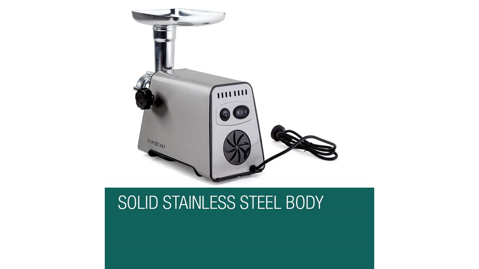EuroChef Electric Meat Grinder Stainless Steel Harvey Norman