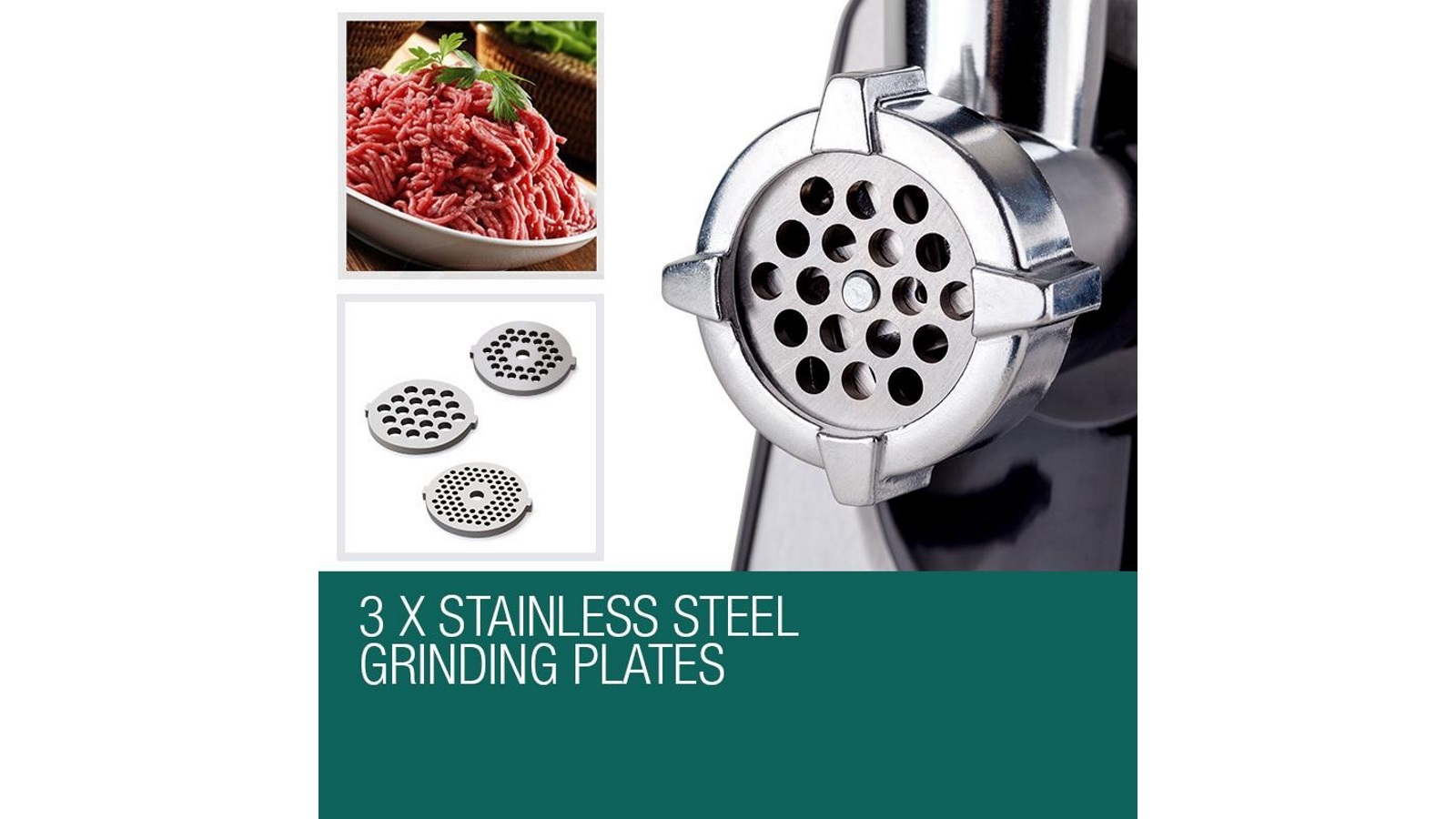 EuroChef Electric Meat Grinder Stainless Steel Harvey Norman