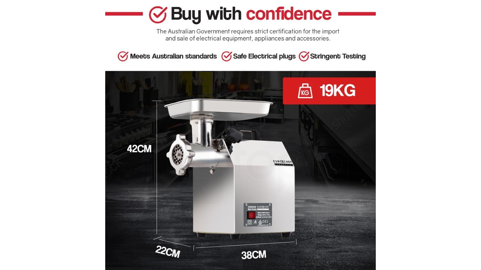 EuroChef Commercial Meat Grinder/Mincer Harvey Norman