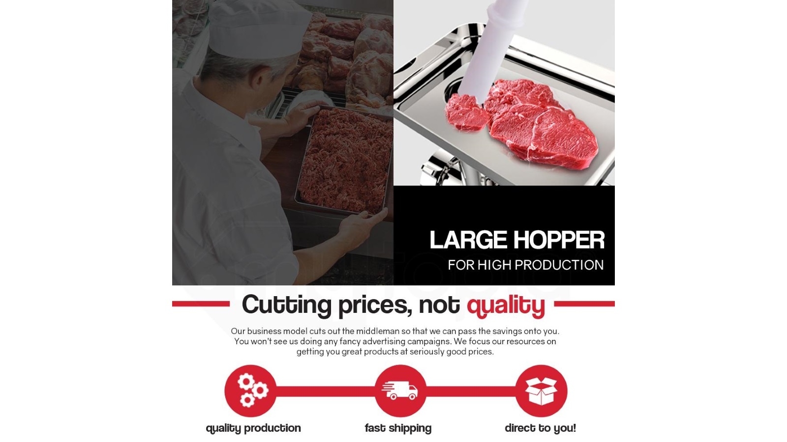 EuroChef Commercial Meat Grinder/Mincer Harvey Norman