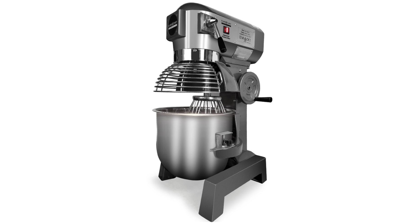 EuroChef Silver 20L Commercial Grade Planetary Mixer