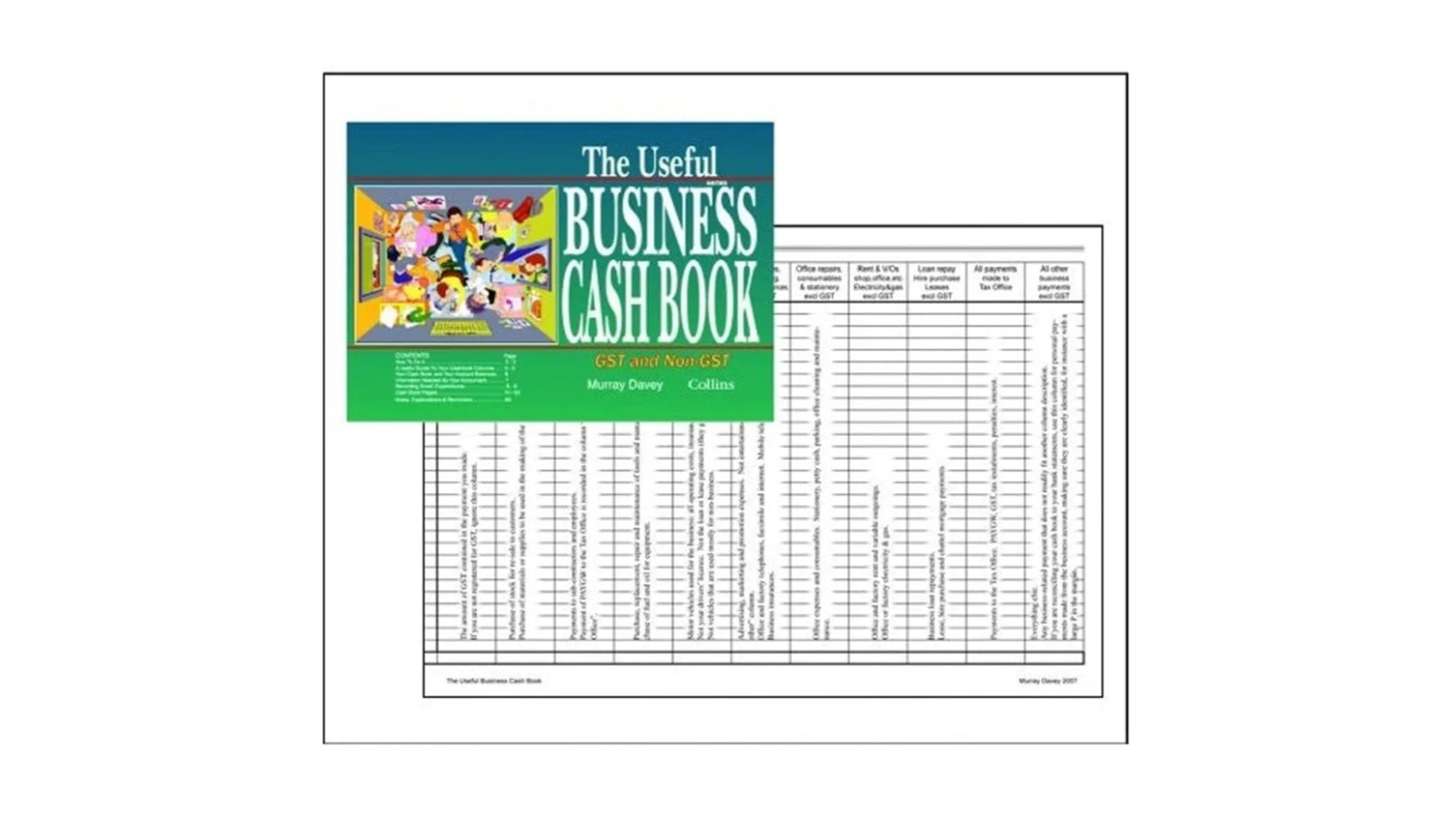 Collins Debden A4 Green GST Cash Book Small Business