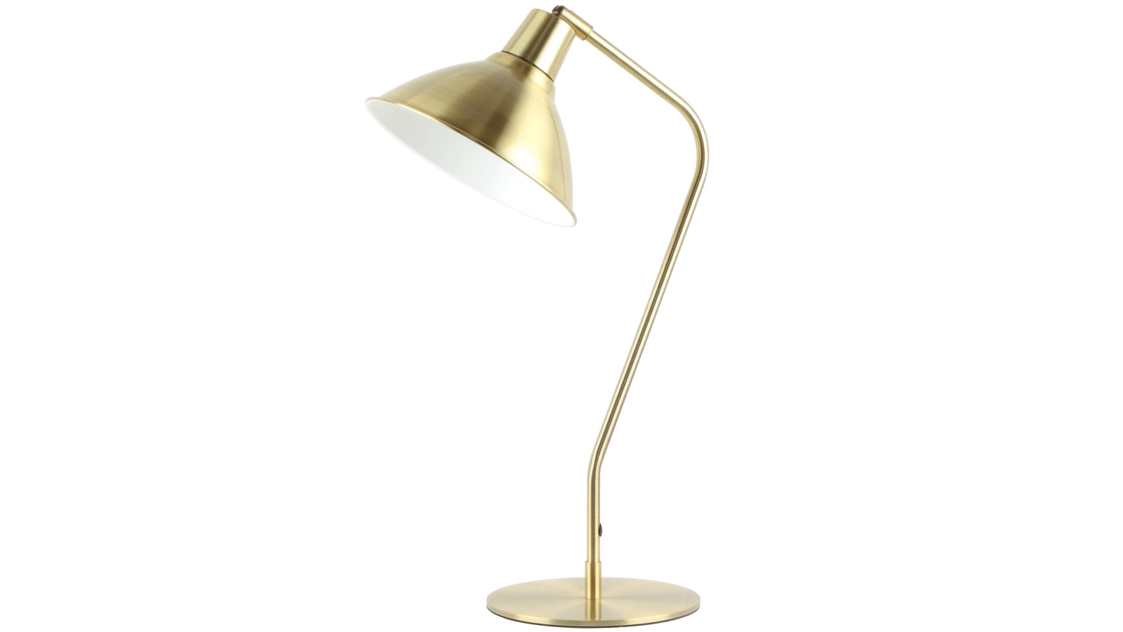 Collo Antique Brass Cone Shade Table Lamp with Antique Brass Highlight
