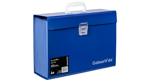 ColourHide Pack of 5 A4 Expanding Carry File - Blue | Harvey Norman