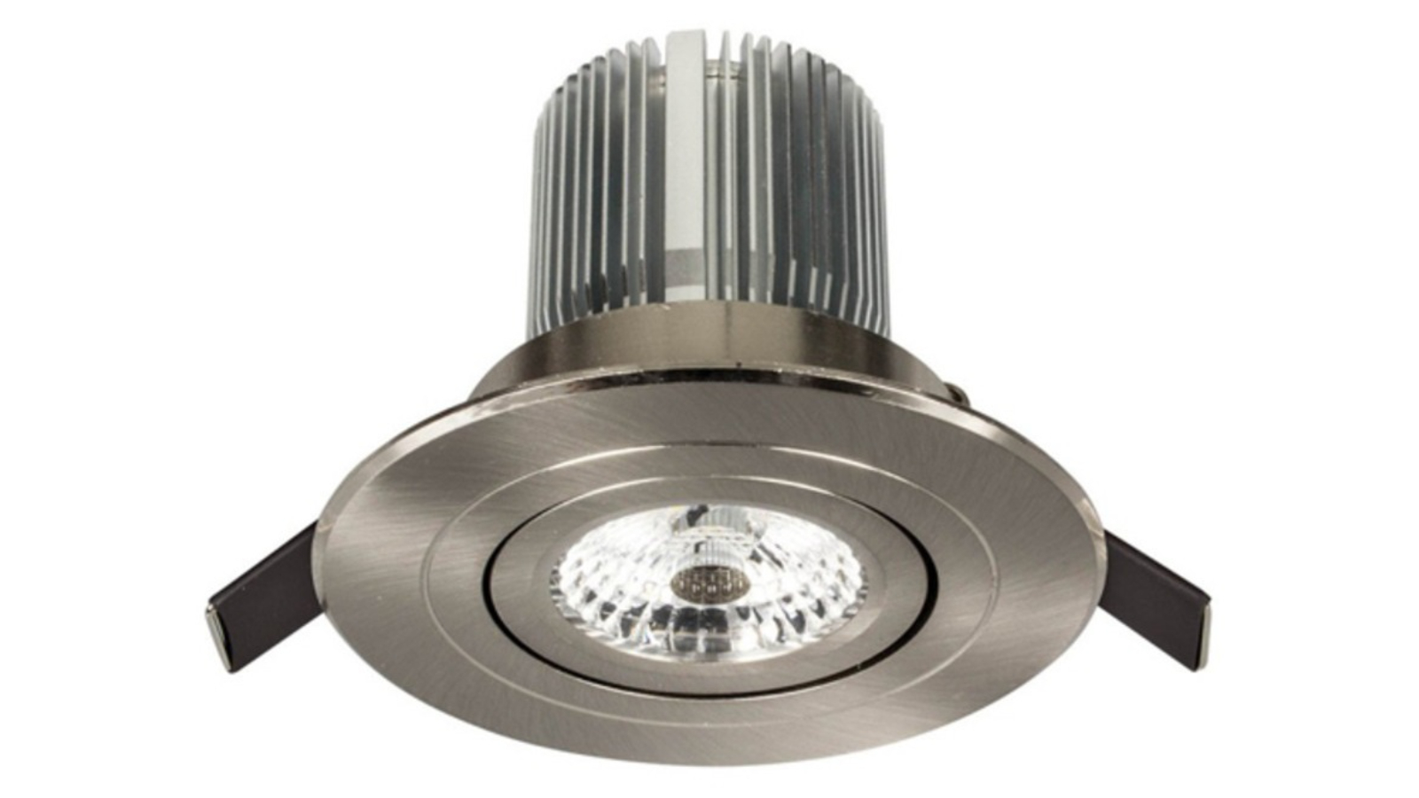 CLA Lighting LED Comet Downlight Centre Tilt 10W Round - Brushed Nickle