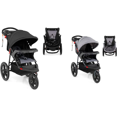 Costway Babies Foldable Jogging Stroller with Canopy