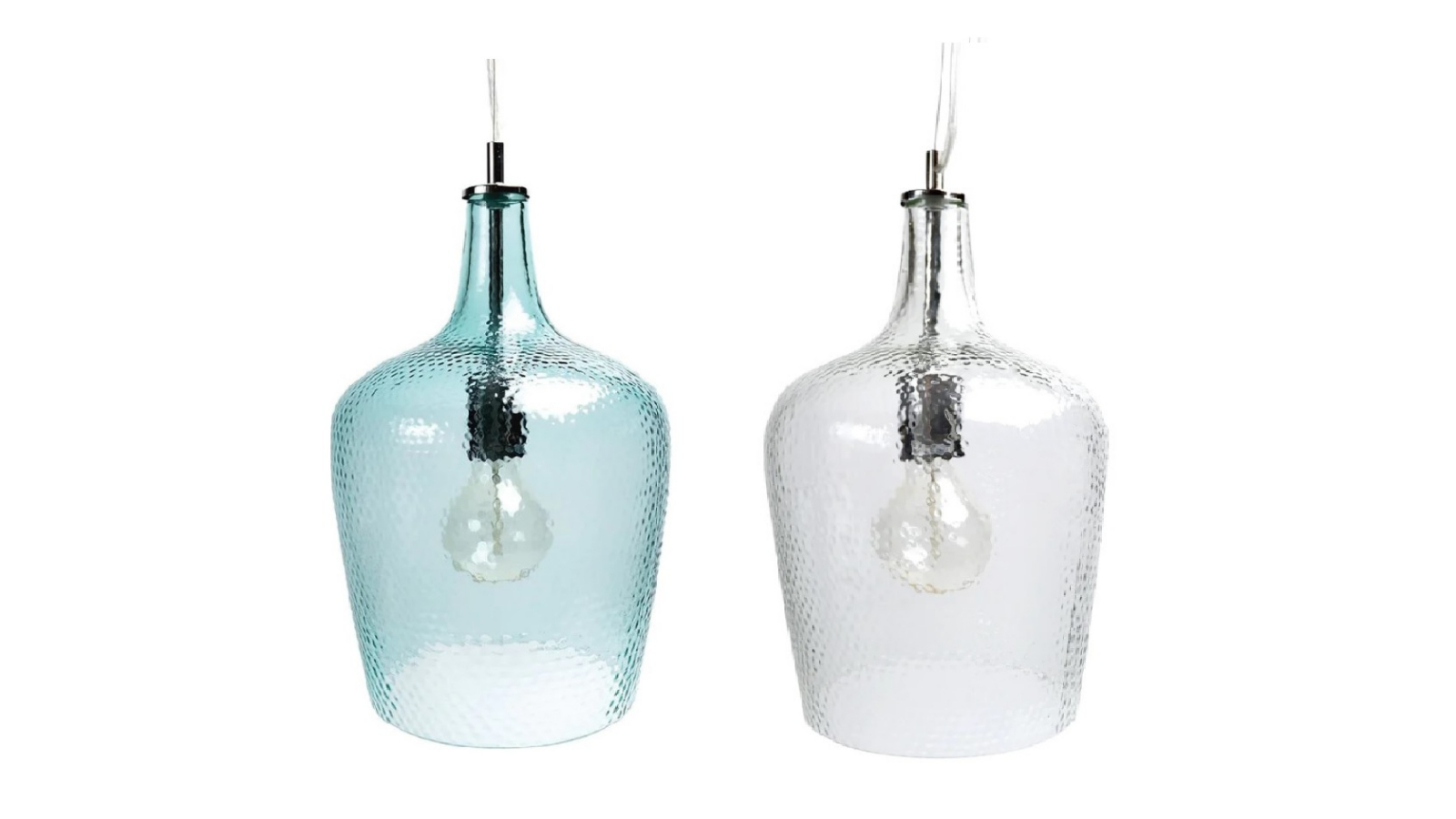 Luminea Lily Glass Hanging Pendant Lamp