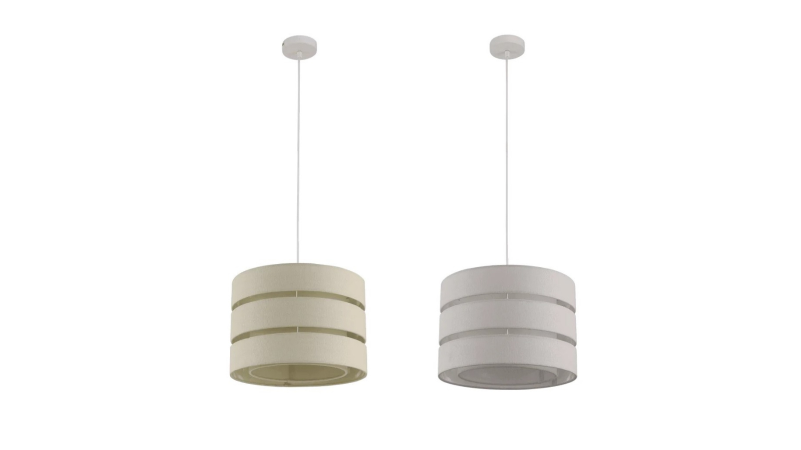 Luminea Madigan Linen Hanging Pendant Light
