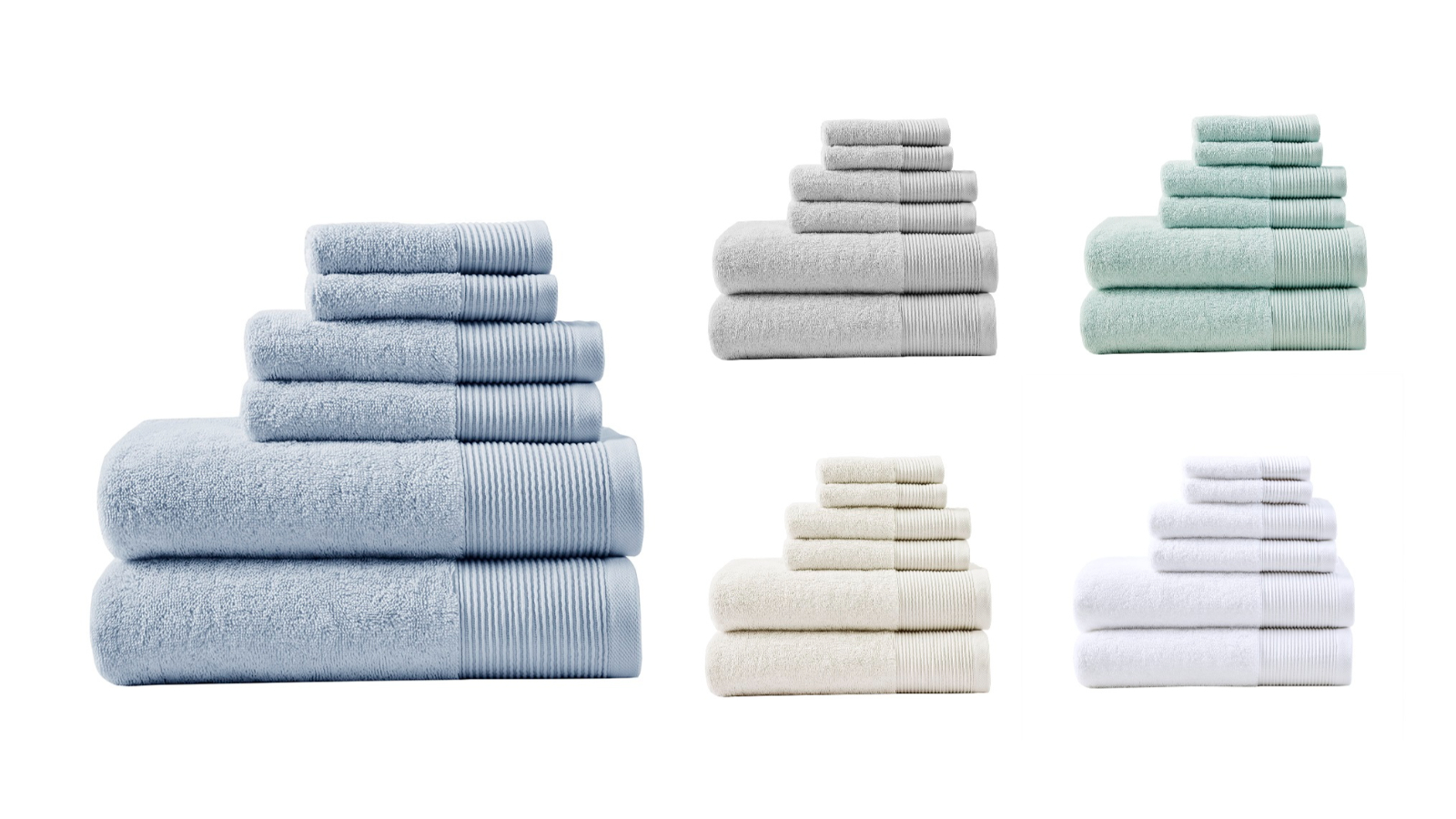 Cloud Linen 6 Piece Retreat Cotton Tencel Antimicrobial Towel Set