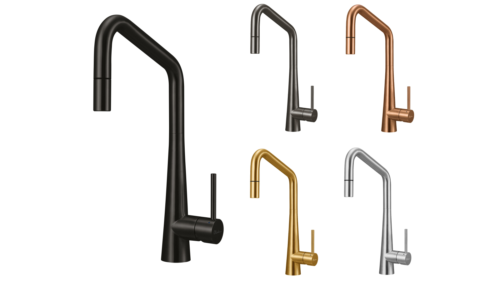 Oliveri Essente Square Goose Neck Pull Out Mixer