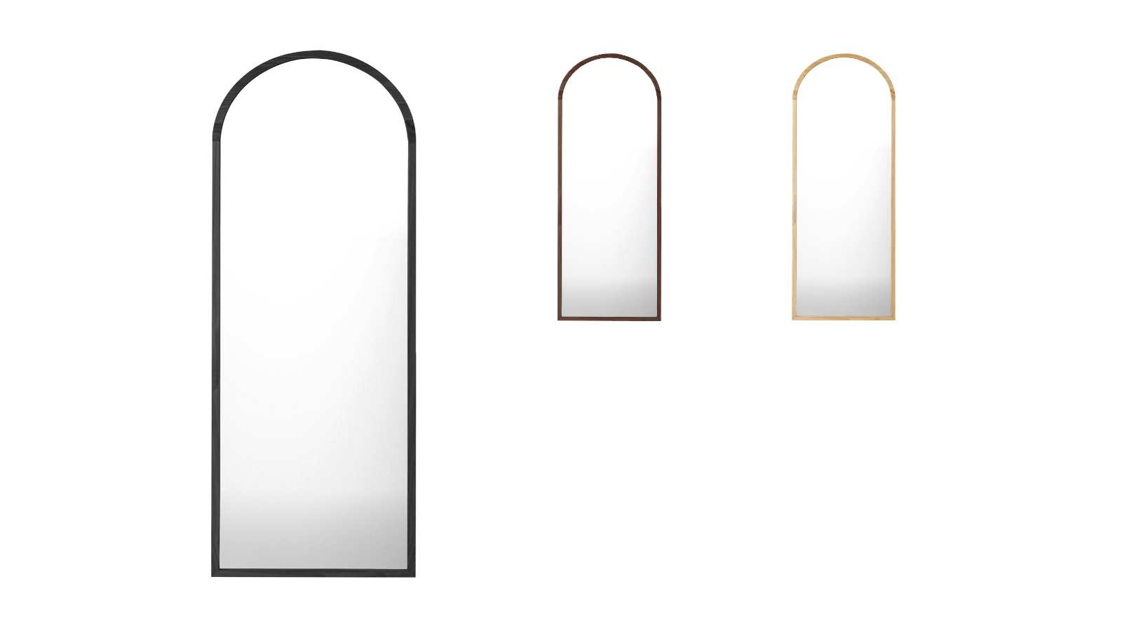 Oikiture 166 x 60cm Wooden Full Length Arched Dressing Floor Mirror