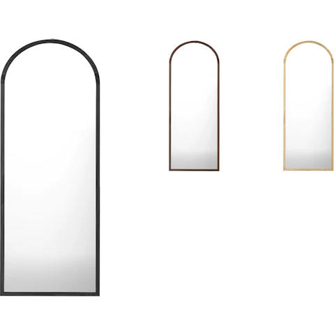 Oikiture 166 x 60cm Wooden Full Length Arched Dressing Floor Mirror