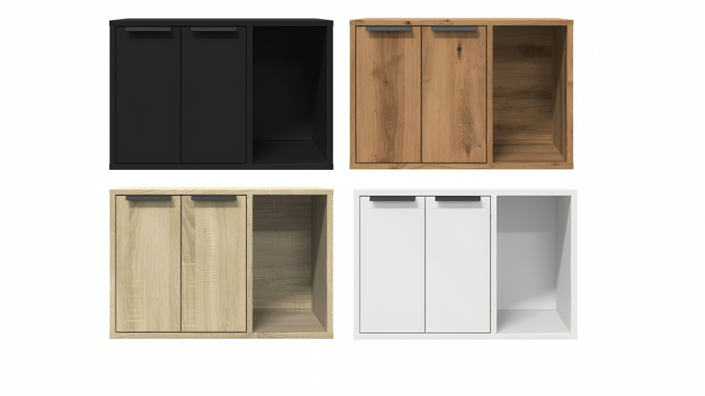 vidaXL Engineered Wood 60 x 40 x 40cm Cat Litter Box Enclosure
