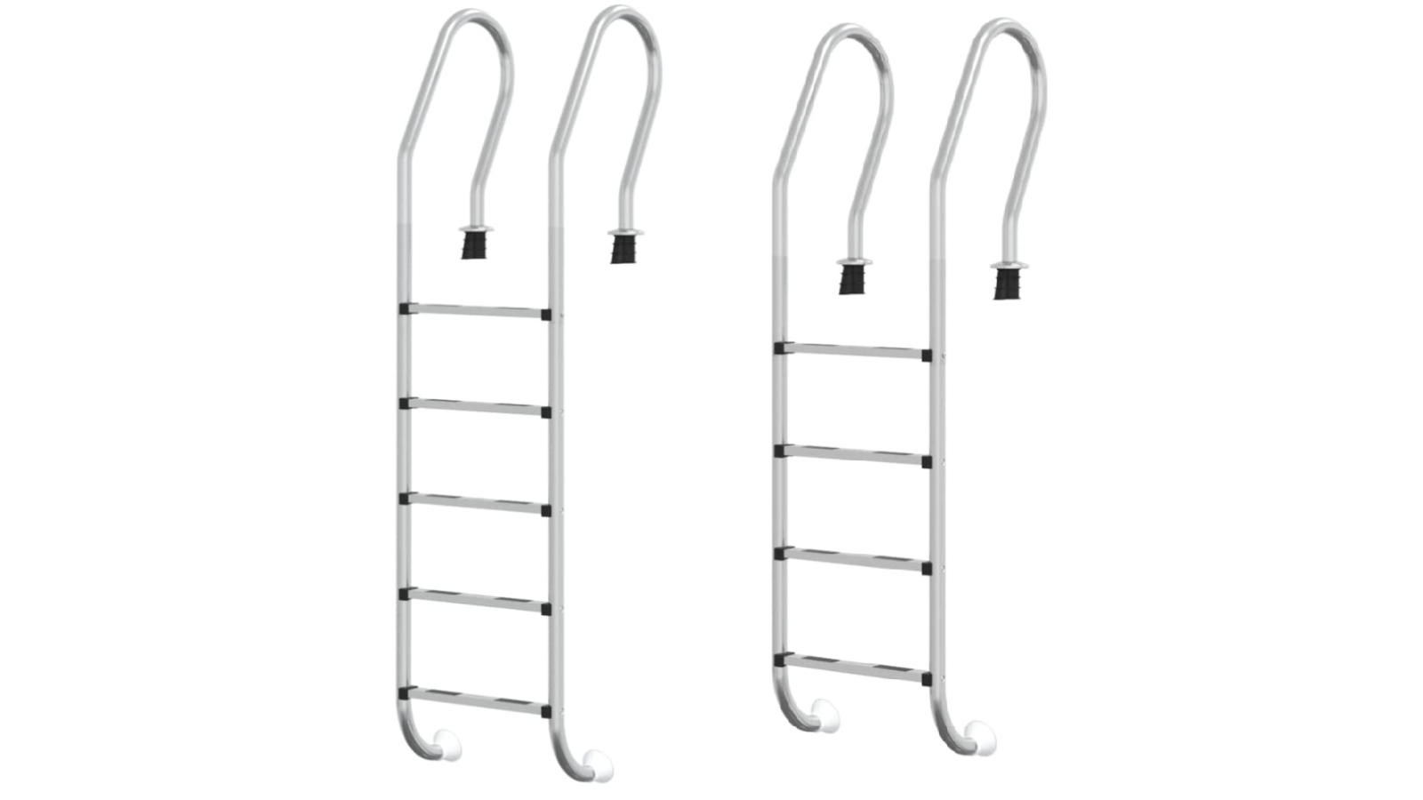 vidaXL 304 Stainless Steel Non-Slip Pool Ladder