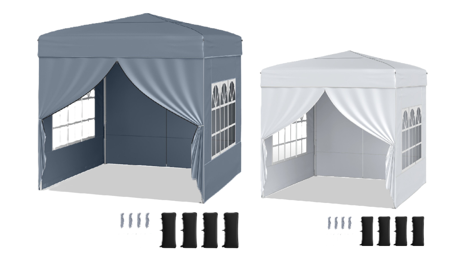 Costway 3 x 3metre Portable Pop-Up Canopy Tent with 4-Sidewall Carrying Bag