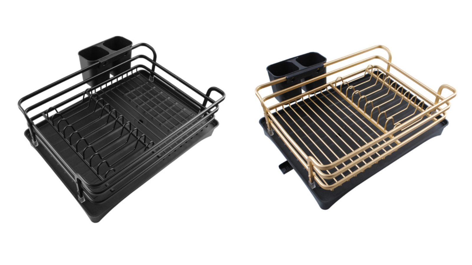 Kitchen Sink Dish Drying Storage Rack with Strainer
