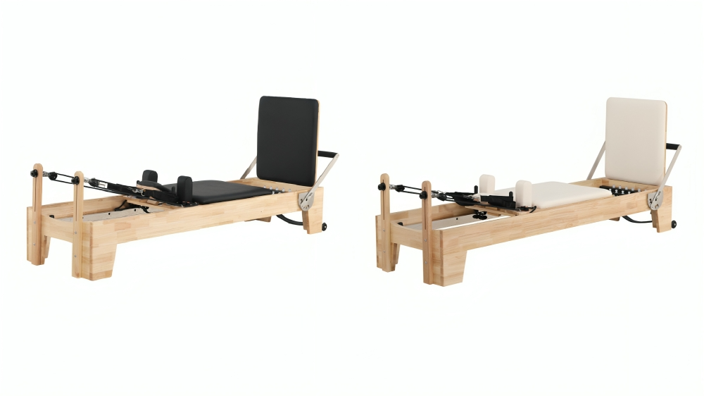 Eeeza 243 x 72 x 72cm Oak Wood Frame Pilates Reformer