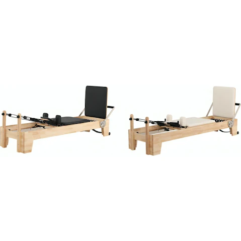 Eeeza 243 x 72 x 72cm Oak Wood Frame Pilates Reformer