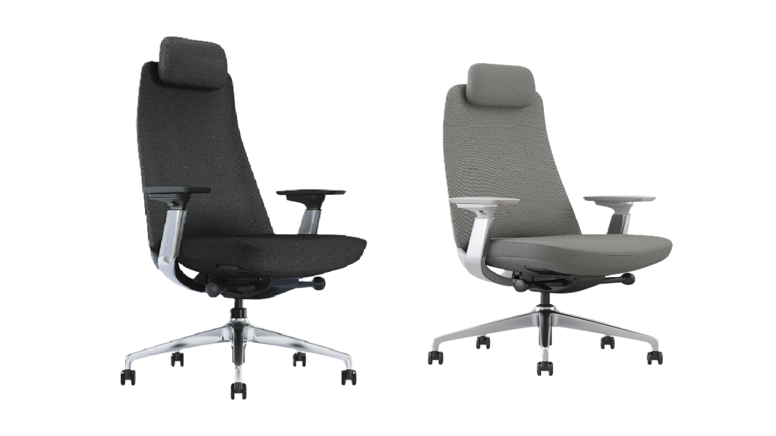 Desky Polished Aluminium Pinnacle Executive Office Chair