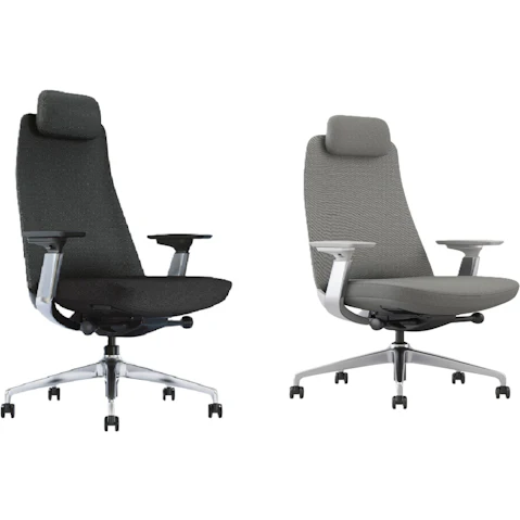 Desky Polished Aluminium Pinnacle Executive Office Chair