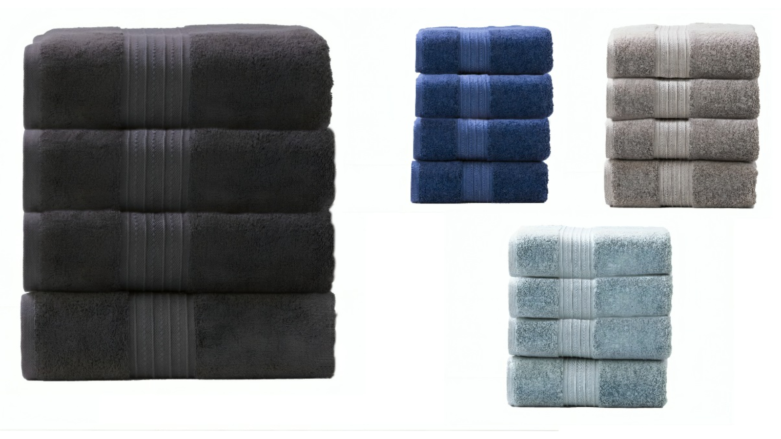 Renee Taylor 4 Piece Brentwood 650gsm Low Twist Towel