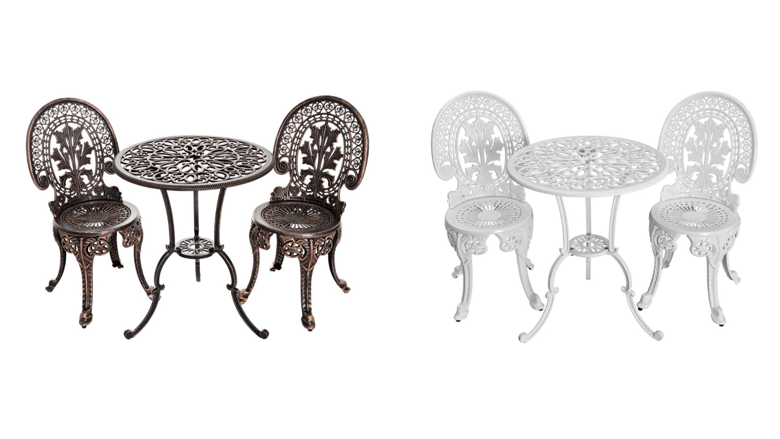 Gardeon 3 Piece Patio Furniture Outdoor Bistro Set Dining Chair Cast Aluminium 
