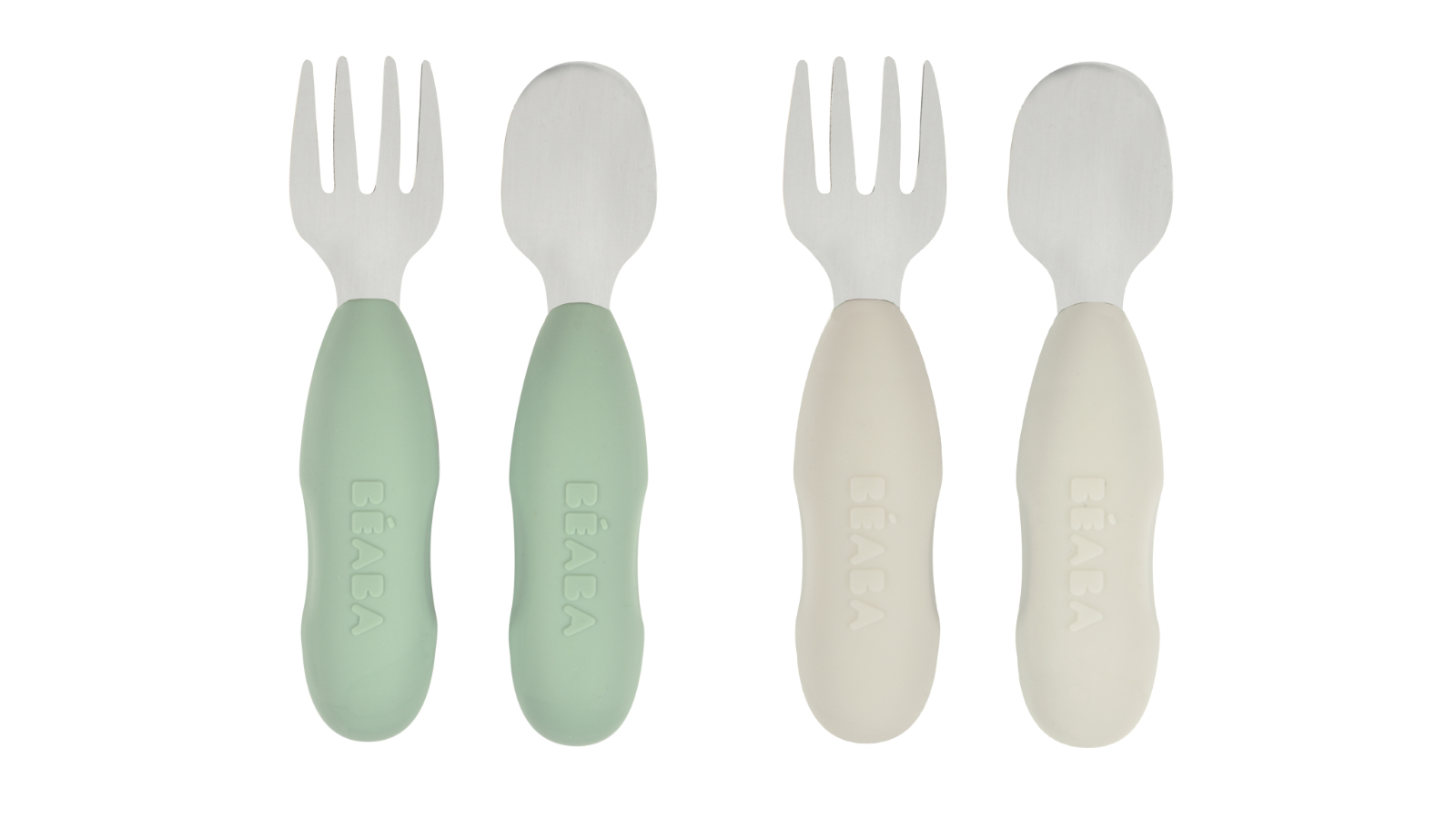 Beaba Stainless Steel Pre-Cutlery Fork and Spoon