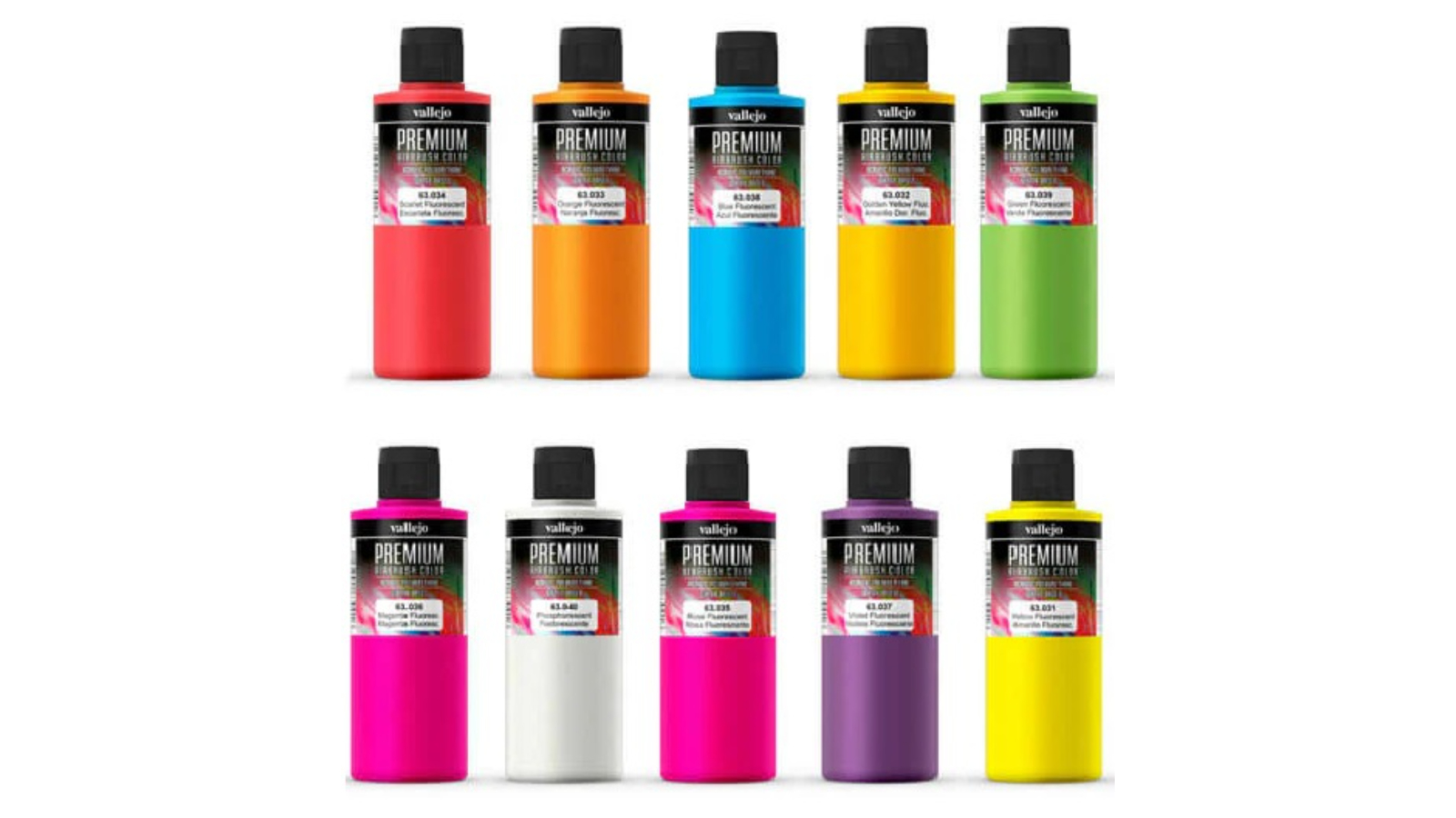 Vallejo 200ml Premium Fluorescent Colour Paint