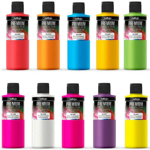 Vallejo 200ml Premium Fluorescent Colour Paint