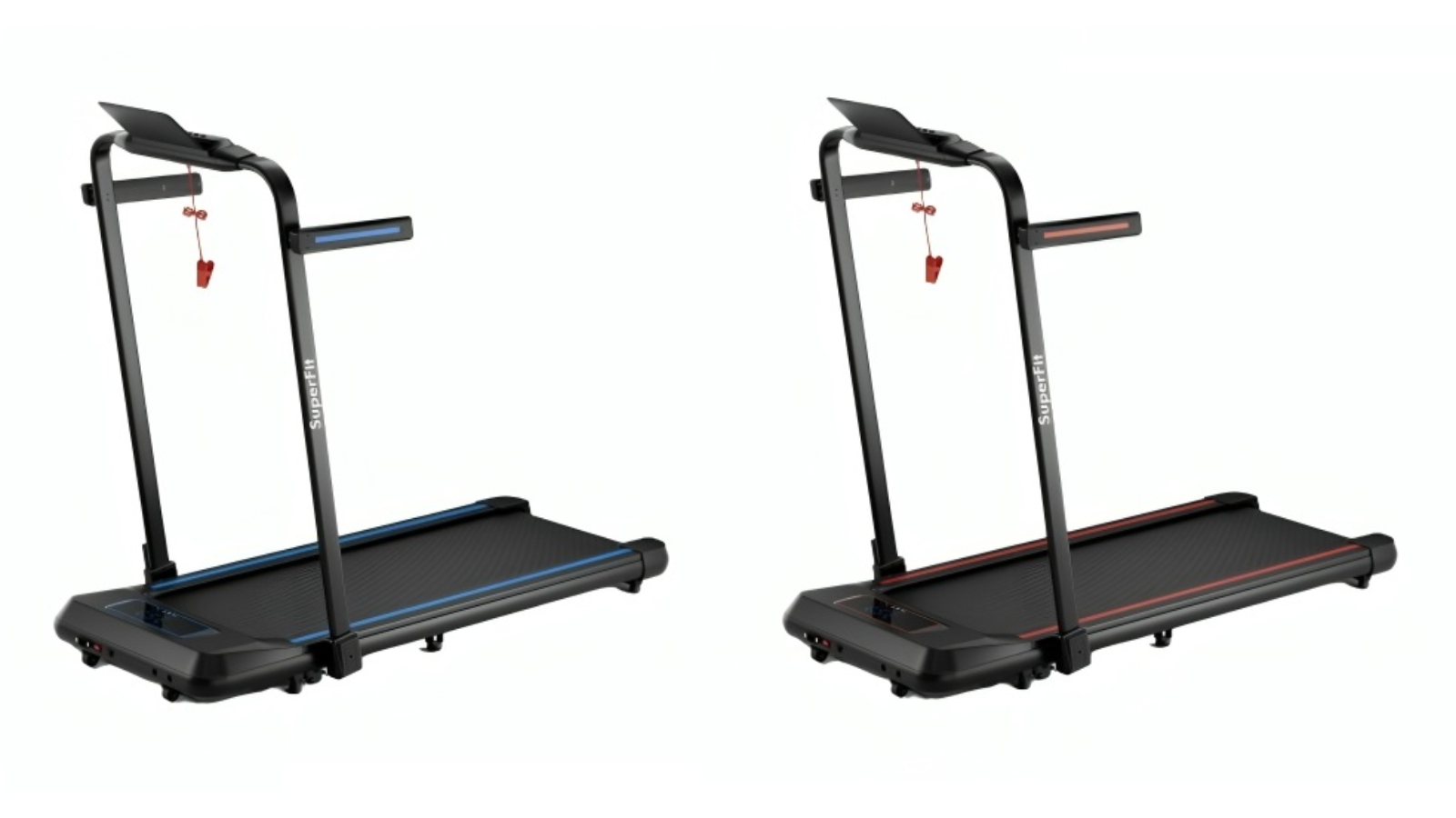 Costway 2-in-1 Folding Treadmill 15 km/h App and LED Display