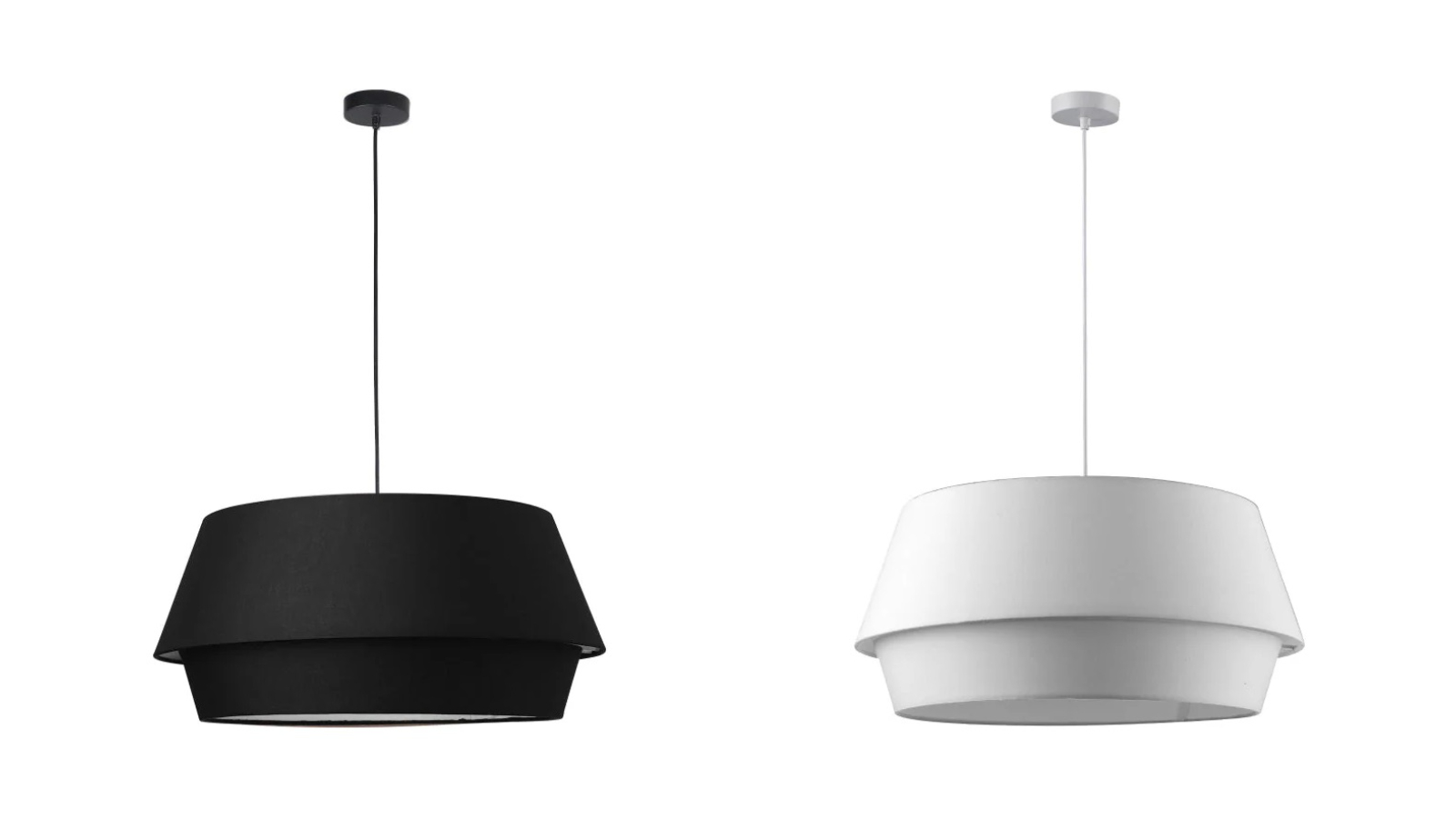 Luminea Orelli Home Metal Fabric Shade Disc Pendant Light