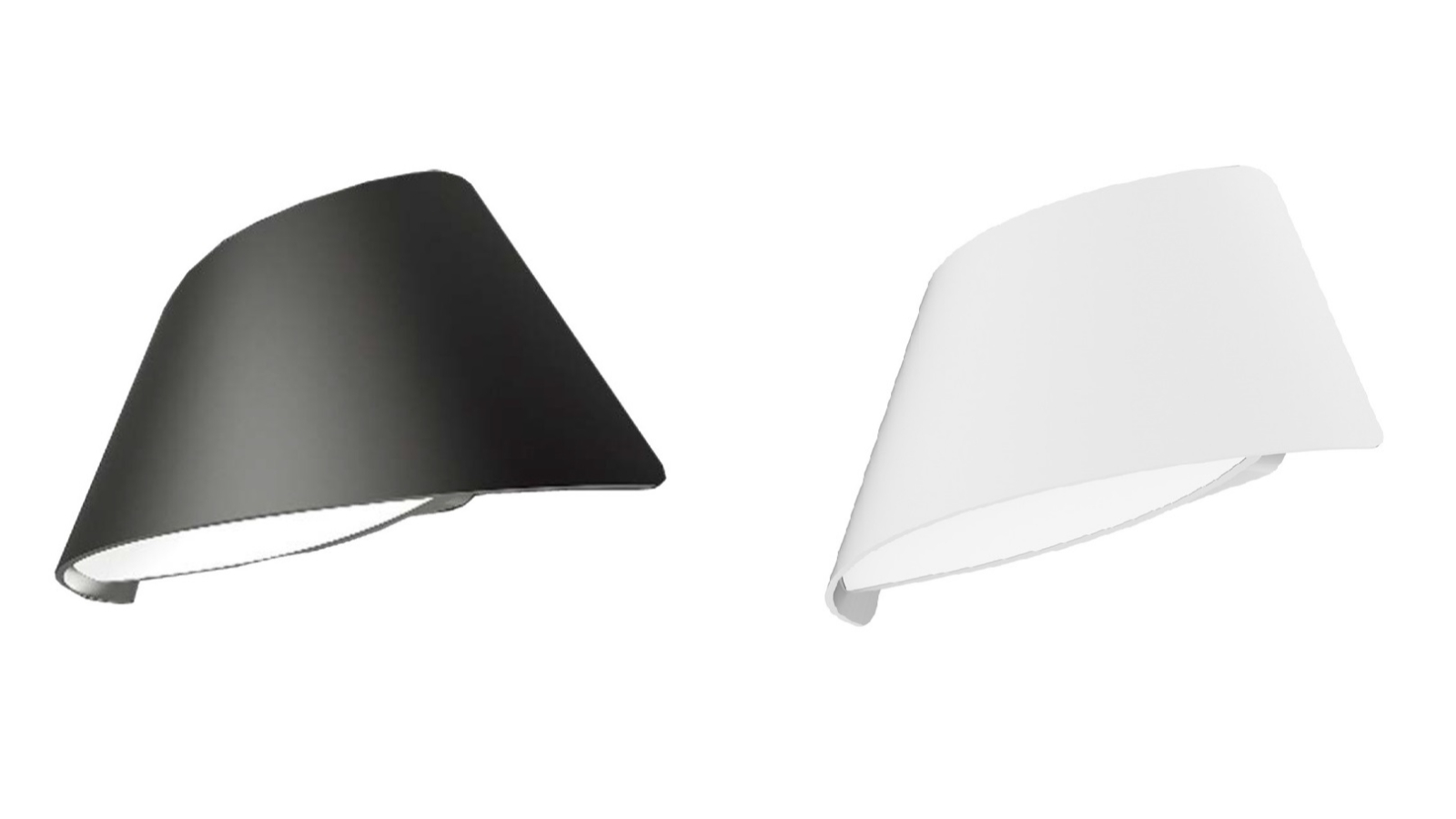 ATEN LED Up/Down Curved Exterior Wall Light with Opal Diffuser 3000K IP65