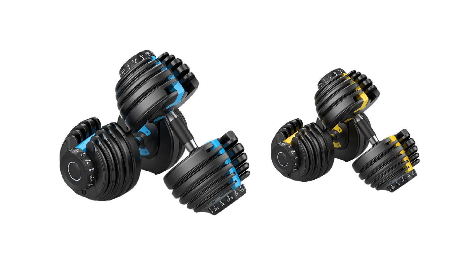 FitnessLAB Set of 2 24kg Adjustable Dumbbell