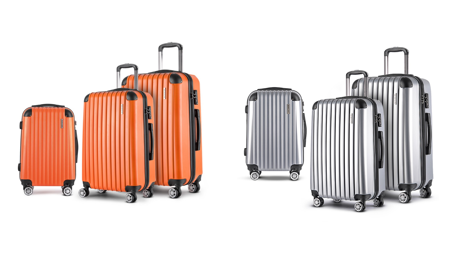 Wanderlite 3 Piece TSA Lock Hard Case Lightweight Carry-on Luggage Trolley Travel Set
