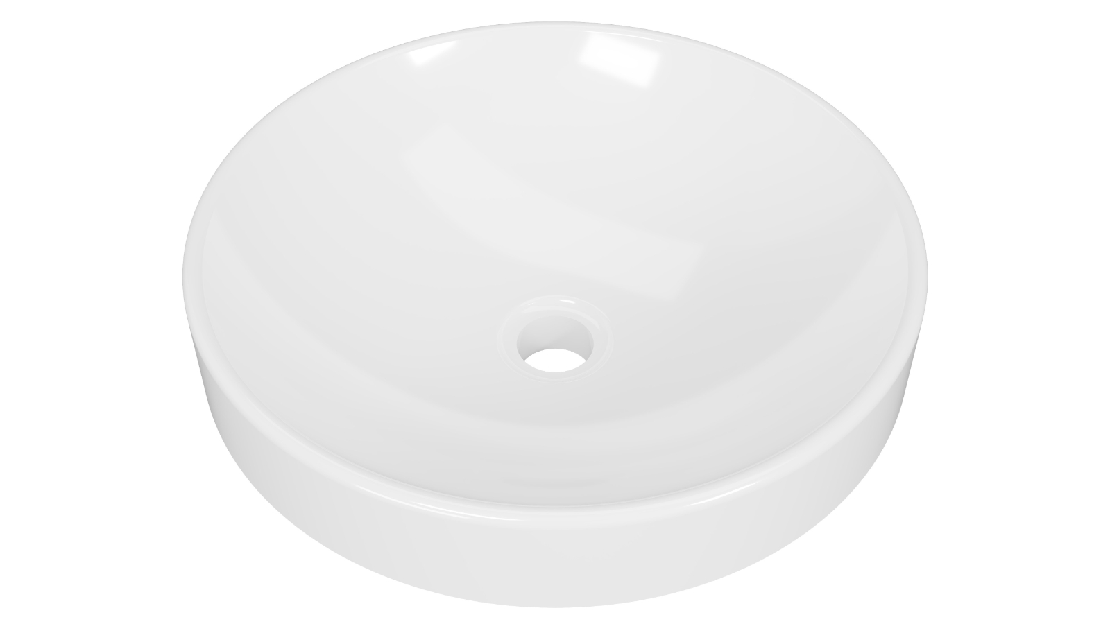 Timberline Corrida 430mm Inset Basin - Gloss White