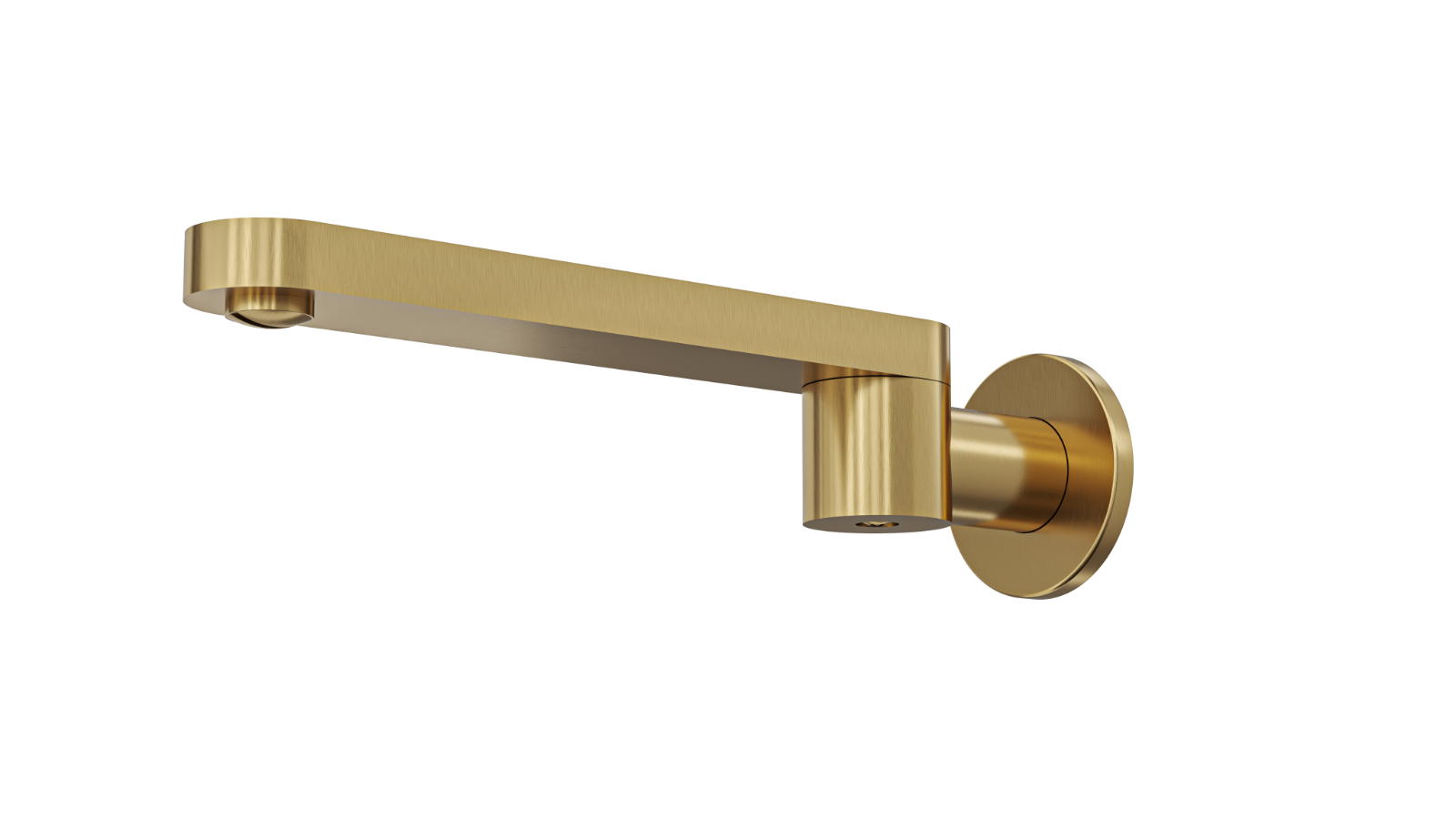 Linsol Corsica S2 Swivel Wall Spout - Brushed Brass