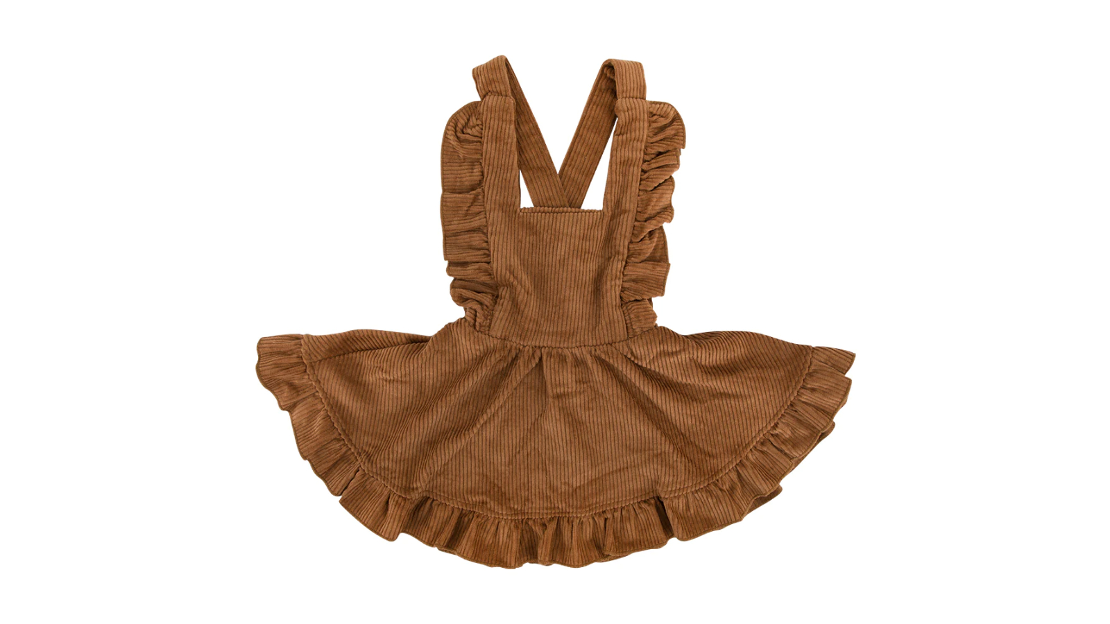 Ponchik Cinnamon Cord Pinafore Dress - 0-3 months