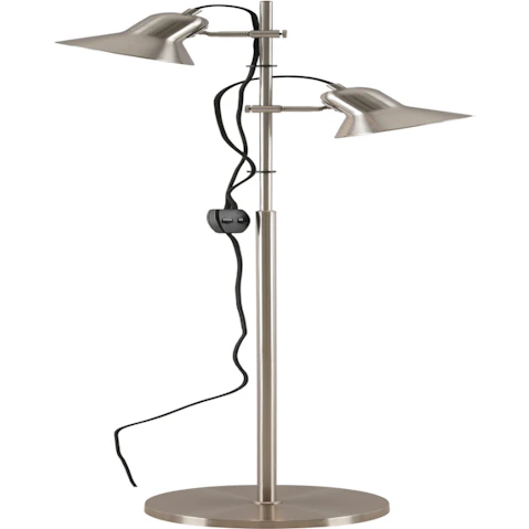 Pretty & Practical Athens Nickel 2-Light Floor Lamp for Sleek and Contemporary Home Lighting