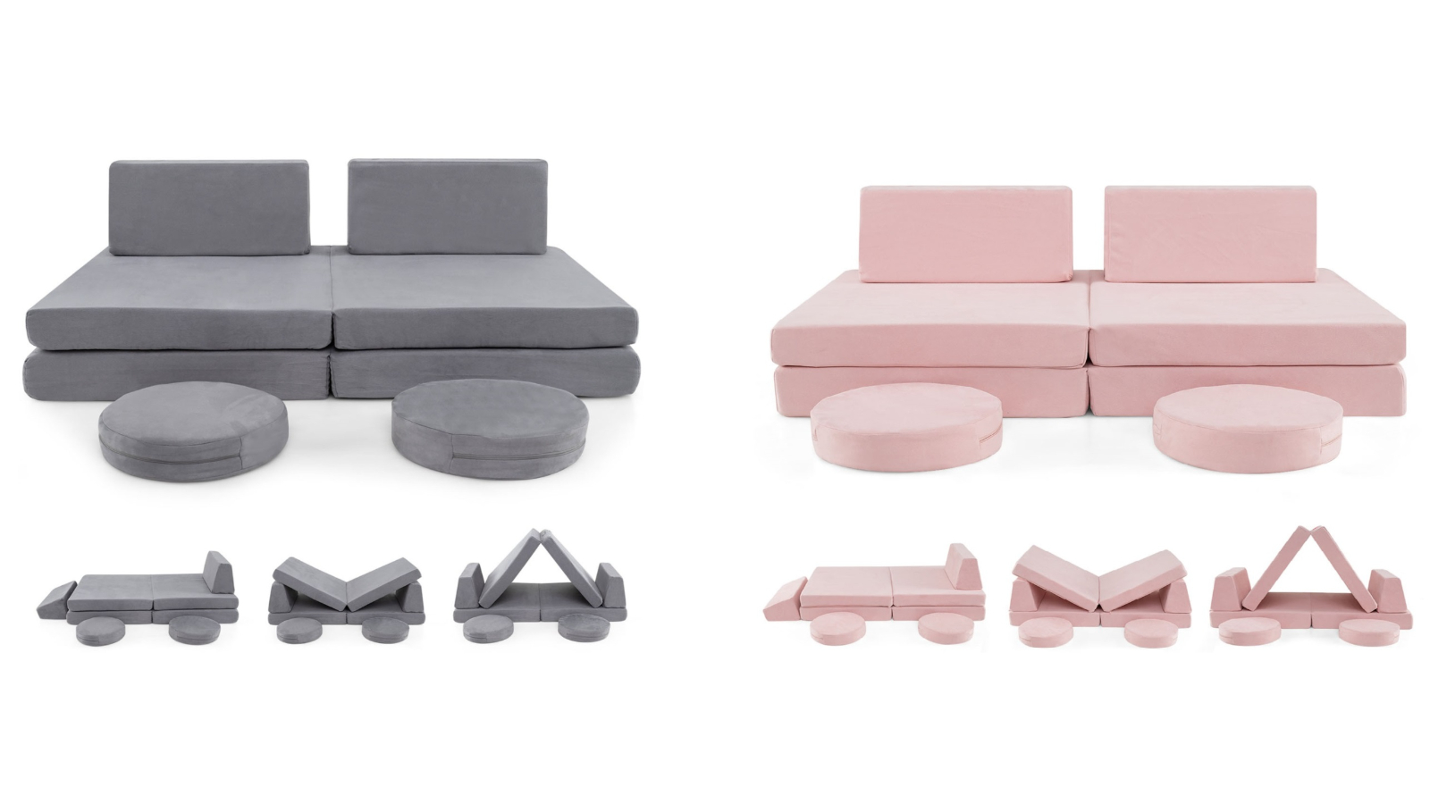 Costway 6 Piece Modular Play Sofa Funiture Set with Infinite Combination