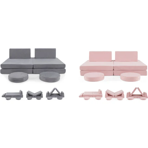 Costway 6 Piece Modular Play Sofa Funiture Set with Infinite Combination