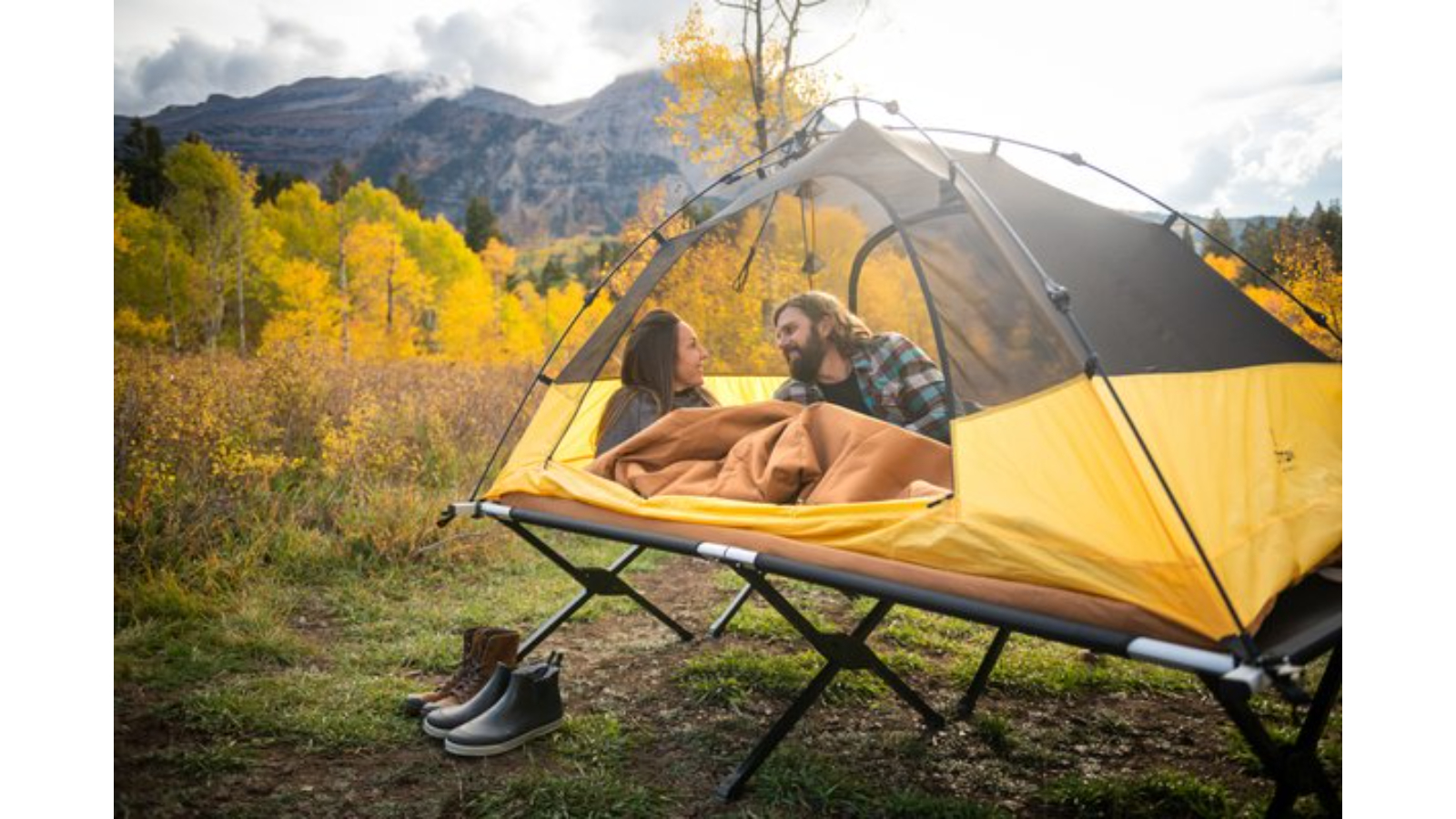 Teton Sports Universal Camp Cot with Pivot Arm - Black | Harvey Norman
