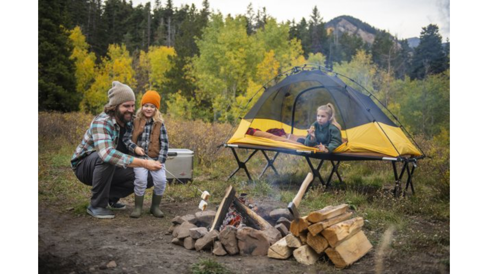 Teton Sports Universal Camp Cot with Pivot Arm - Black | Harvey Norman