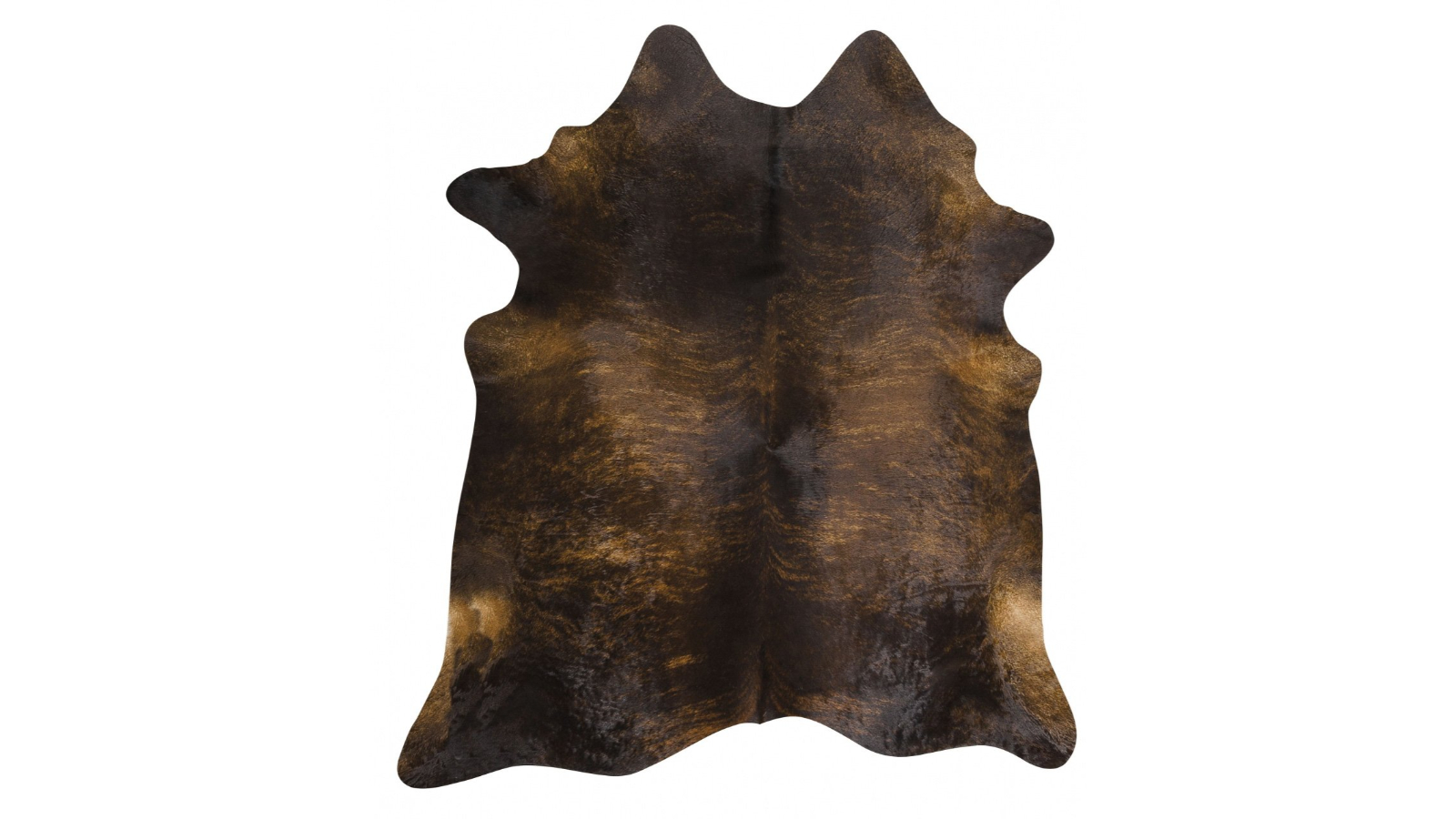 The Weave Studio Cow Hide Brazilian Cowhide Dark Brindle Rug - 200 x 150cm