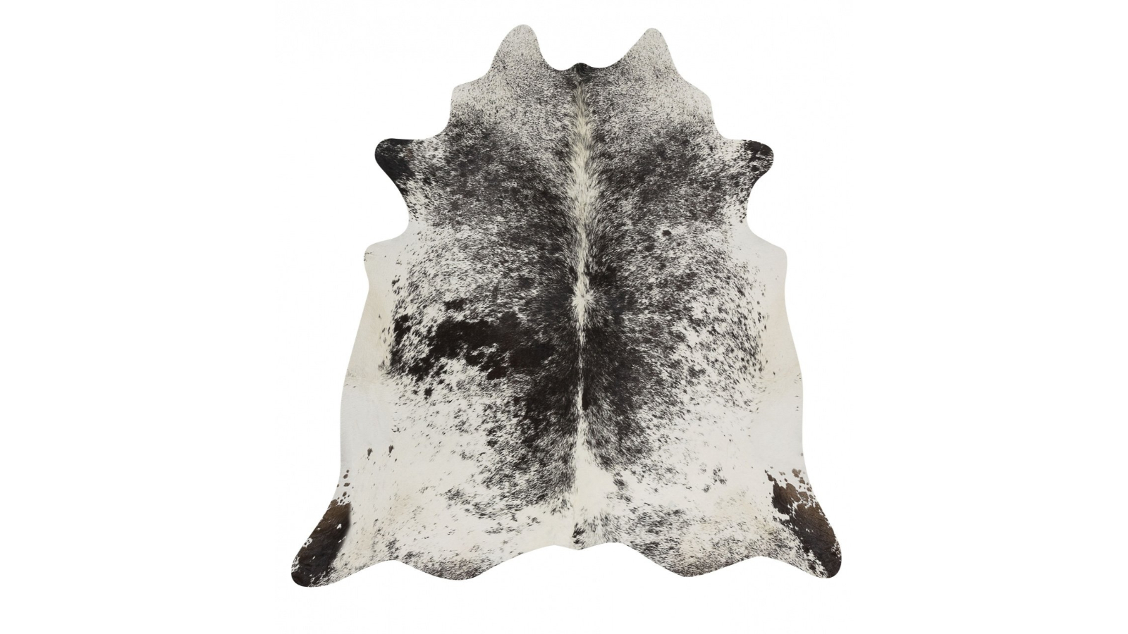 The Weave Studio Cow Hide Brazilian Cowhide Salt Pepper Black Rug - 200 x 150cm
