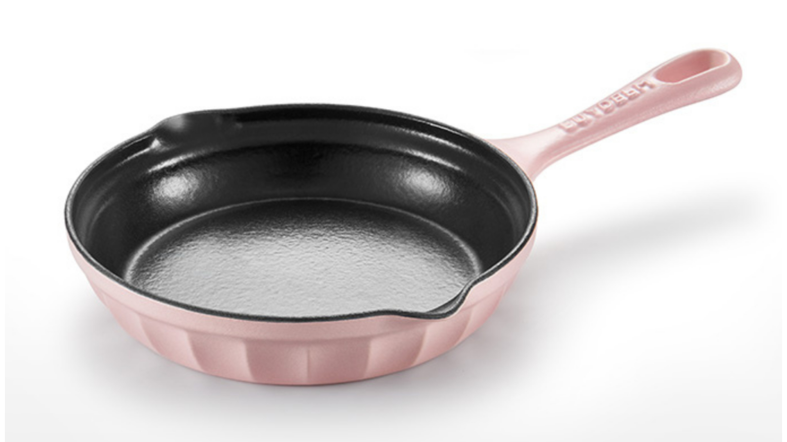 BUYDEEM Enameled Cast Iron Breakfast Pan - Pink