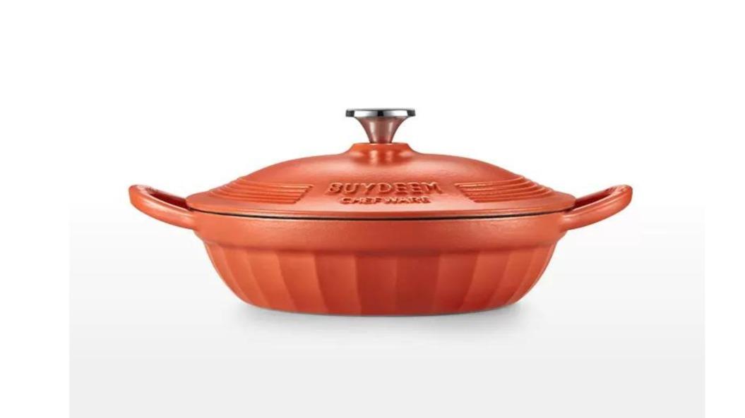 BUYDEEM CP581 Enameled Cast Iron Dutch Oven - Red
